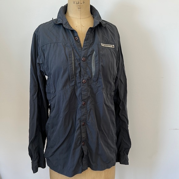 Eastern Mountain Sports gray utility camp shirt S - Picture 3 of 9